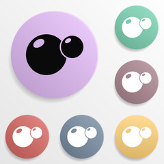 Leinwandbilder - bubble badge color set icon. simple glyph, flat vector of wash icons for ui and ux, website or mobil