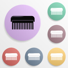 Poster - Scallop badge color set icon. Simple glyph, flat vector of wash icons for ui and ux, website or mobile application