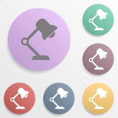 Poster - Reading-lamp badge color set icon. Simple glyph, flat vector of web icons for ui and ux, website or mobile application