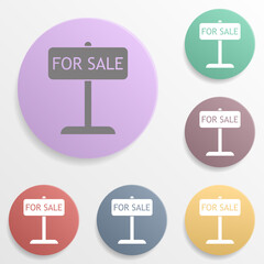 Wall Mural - Tablet for sale badge color set icon. Simple glyph, flat vector of web icons for ui and ux, website or mobile application