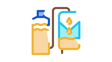 Poster - juice production Icon Animation. color juice production animated icon on white background
