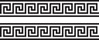 Meander and wave. Ancient Greek borders. Set of ornaments