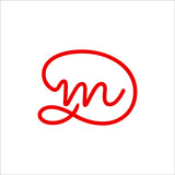 Fototapeta Młodzieżowe - DM logo design