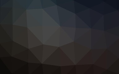 Dark Black vector polygon abstract background.