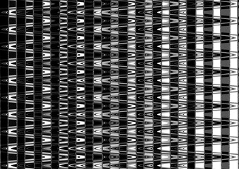 Poster - Monochrome black and white geometric ornament. Abstract digital background with vertical lines and textures.