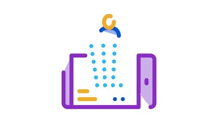 Poster - deanimated icon on white background
