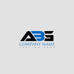 Wall Mural - ABG letter logo design and cross shape.