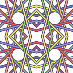 Aufkleber - Colorful seamless geometric pattern background. Vector illustration.