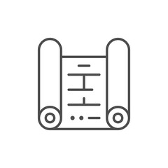 Poster - Technical blueprint line outline icon