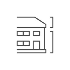 Canvas Print - House scheme line outline icon