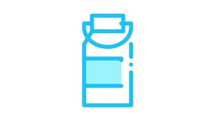 Poster - milk can Icon Animation. color milk can animated icon on white background