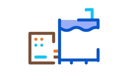 Poster - milk fullness Icon Animation. color milk fullness animated icon on white background