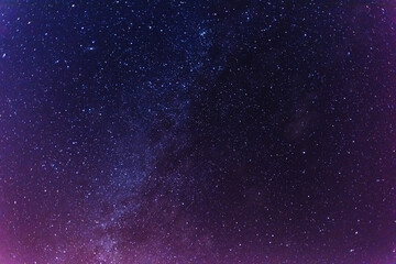 Wall Mural - a magical starry night on the river bank with a large tree and a milky way in the sky and falling st