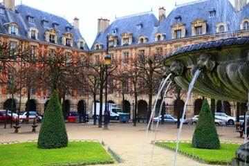 Wall Mural - view of the Place des Vosges