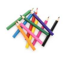 Top View Of Colorful Pencils