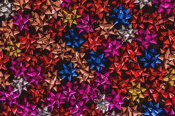 a frame full of colorful bows