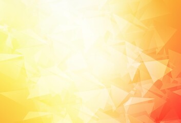 Light Red, Yellow vector low poly background.