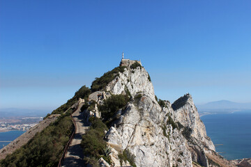 Rock of Gibraltar, British territory on the southern coast of Spain