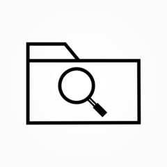 Poster - magnifying folder icon