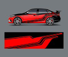 Abstract Racing Graphic Vector For Sport Car Wrap Design