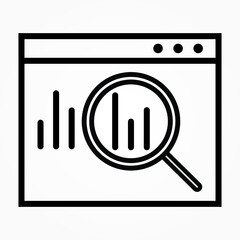 Poster - Icon Statistical Data search to Analysis chart diagram flow graph graphic design
