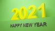 Happy New Year Background. Start in 2021. 3D illustration