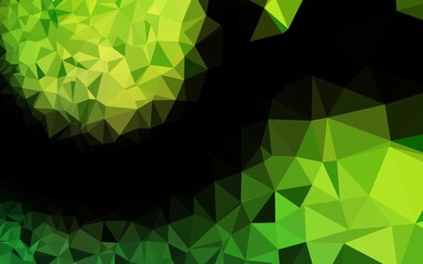 Light Green vector abstract polygonal texture.