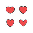 © Matias - Heart icons collection. Vector designs in shape of hearts. Love , care and valentine's day symbol.