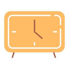 Wall Mural - Isolated clock yellow household items icon- Vector