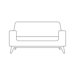 Wall Mural - Isolated sofa household draw items icon- Vector