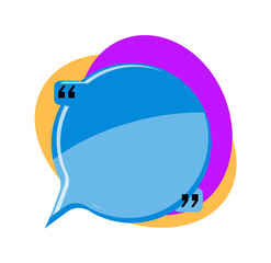 Rounded speech bubble chat dialog for wise sayings or quote