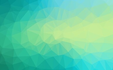Poster - light green, yellow vector low poly cover.