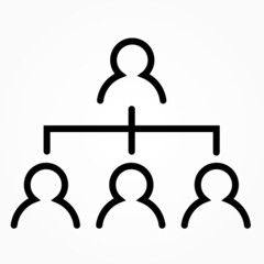 Poster - Business network vector  icon. Business community, group, people, team, users network icon illustrations