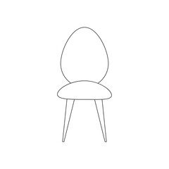 Wall Mural - Isolated chair room household draw items icon- Vector