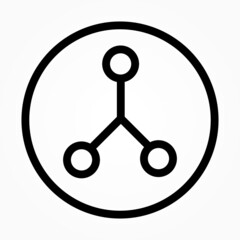 Fototapete - Connections icon. Connect icon. Pictogram is isolated on a white background. 