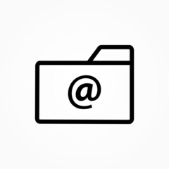 Poster - e mail icon on a white background