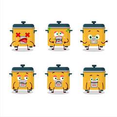 Sticker - Rice cooker cartoon character with nope expression