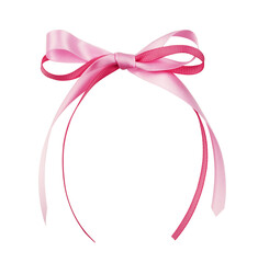 Wall Mural - Pink satin and rep ribbon bow