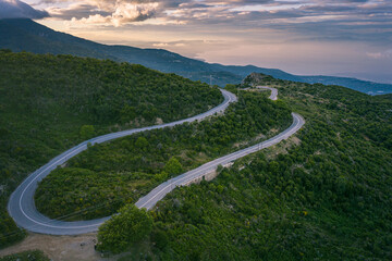 Wall Mural - Pelion Mountain and Volos city on background. Magnesia - Greece.