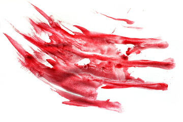 Sticker - Bloody handprint with streaks isolated white background