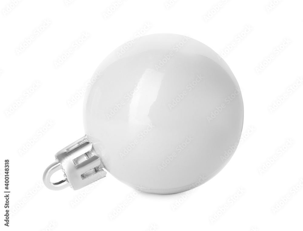 Beautiful Christmas ball on white background