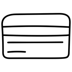 Sticker - Line design of debit card icon.