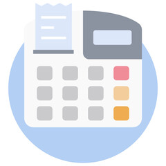 Poster - Cash register flat icon vector 