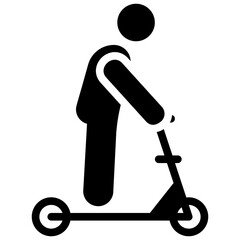 Sticker - Kick Scooter Vector 