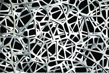 Poster - Abstract 3d background with a silver metal texture. Elegant 3d metallic background. Metal realistic 3d geometric shape. Modern and Luxury Style. Abstract business background, grey silver metallic.