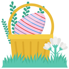 Canvas Print - Easter Egg Basket