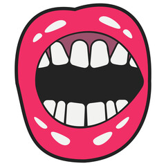 Sticker - Angry Open Mouth 