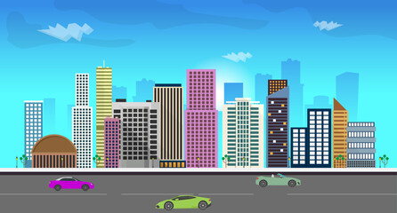 Wall Mural - Cityscape Illustration Vector 