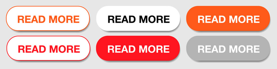 Poster - More colorful set of buttons with realistic shadow. Set of buttons for the site, vector graphics EPS 10
