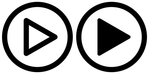 Poster - play button. flat icon of start or play video or audio. vector illustration eps 10